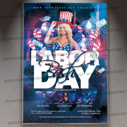 Download Labor Day Bash Flyer - PSD Template