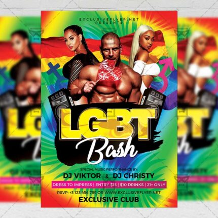 Download LGBT Bash PSD Flyer Template Now