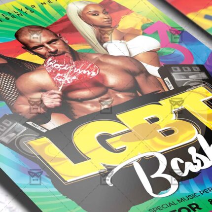Download LGBT Bash PSD Flyer Template Now