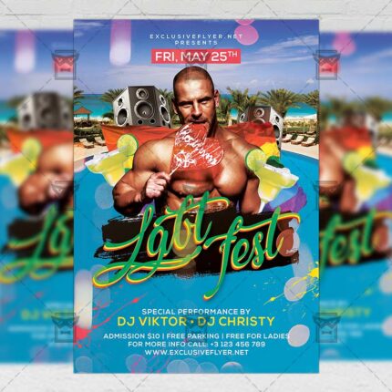 Download LGBT Fest PSD Flyer Template Now