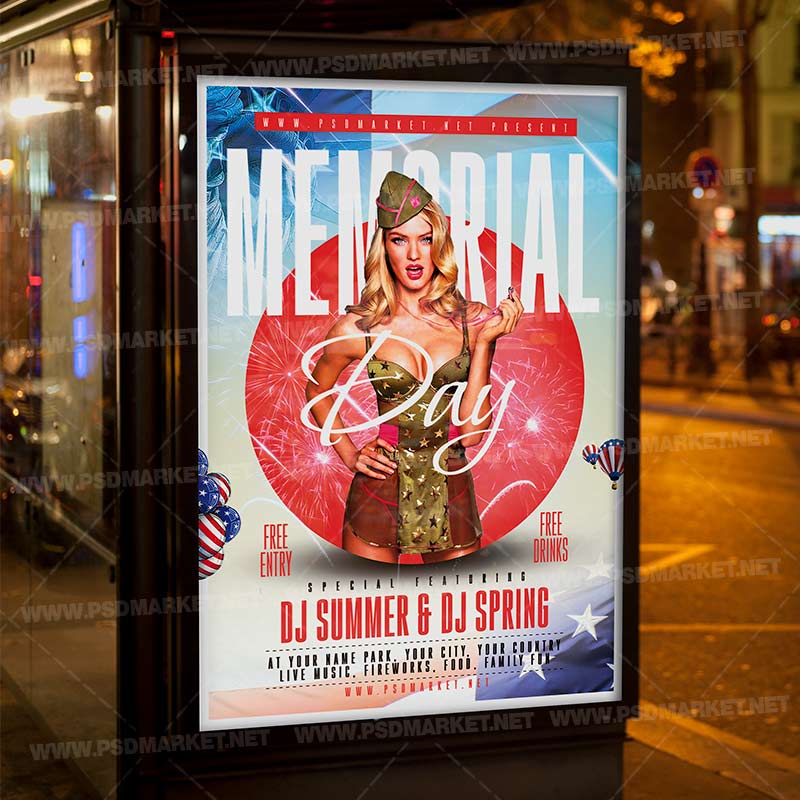 memorial_day_2019_flyer_psd_psdmarket_3.jpg Download Memorial Day 2019 Flyer - PSD Template-3