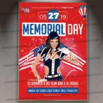 Download Memorial Day Celebration Flyer - PSD Template