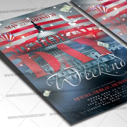 Download Memorial Day Weekend Flyer - PSD Template-2