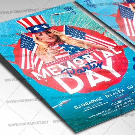 Download Memorial Party Flyer - PSD Template-2