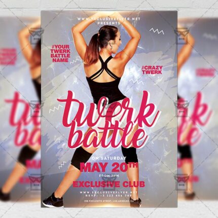 Download Twerk Battle PSD Flyer Template Now