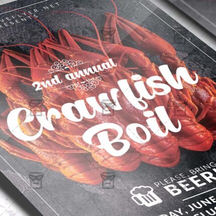 Download Annual Crawfish Boil PSD Flyer Template Now