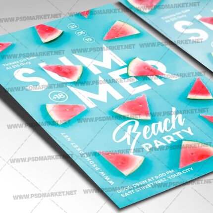 Download Beach Fresh Party Flyer - PSD Template-2