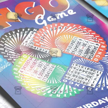 Download Bingo Game on the Beach PSD Flyer Template Now