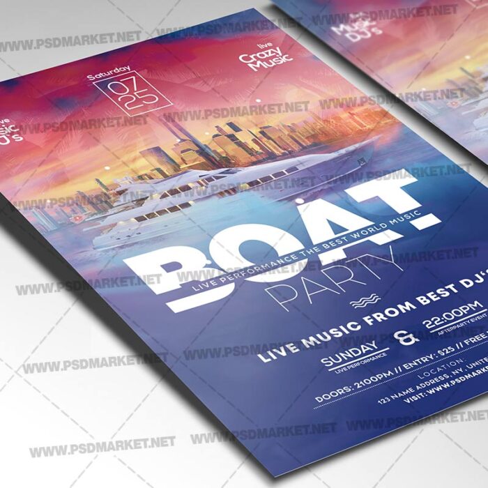 Download Cruise Flyer - PSD Template | PSDmarket