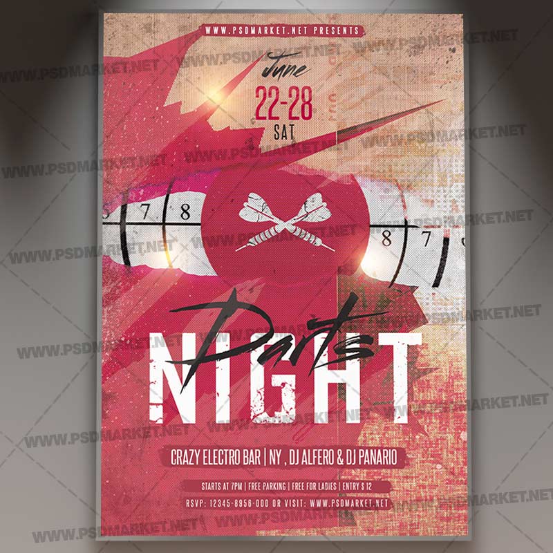 darts_night_flyer_psd_psdmarket_1.jpg Download Darts Night Flyer - PSD Template