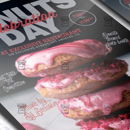 Download Donuts Day Celebration PSD Flyer Template Now