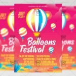 Download Festival of Balloons PSD Flyer Template Now