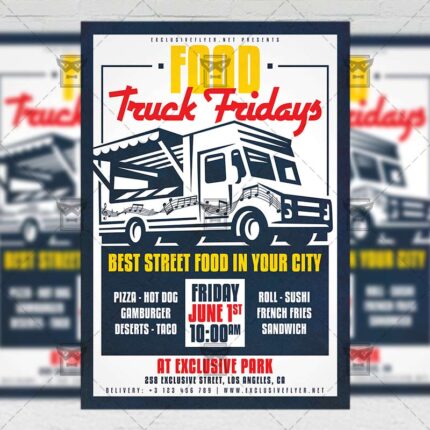 Download Food Truck Fridays PSD Flyer Template Now
