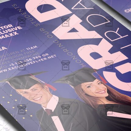 Download Grad Saturday PSD Flyer Template Now