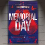 Download Memorial Day Club Party Flyer - PSD Template