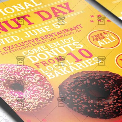 Download National Donut Day PSD Flyer Template Now