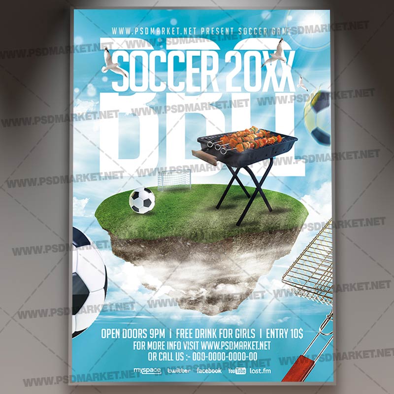 soccer_bbq_flyer_psd_psdmarket_1.jpg Download Soccer BBQ Flyer - PSD Template