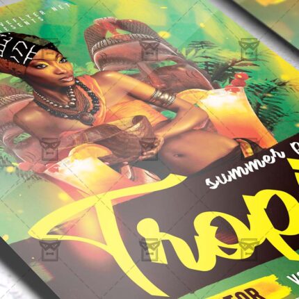 Download Tropic Summer Party PSD Flyer Template Now