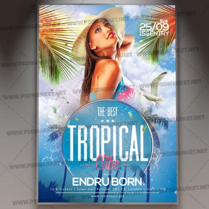 Download Tropical Vibe Flyer - PSD Template