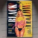 Download Black and Yellow Party Flyer - PSD Template