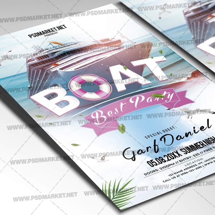 Download Cruise Flyer - PSD Template | PSDmarket