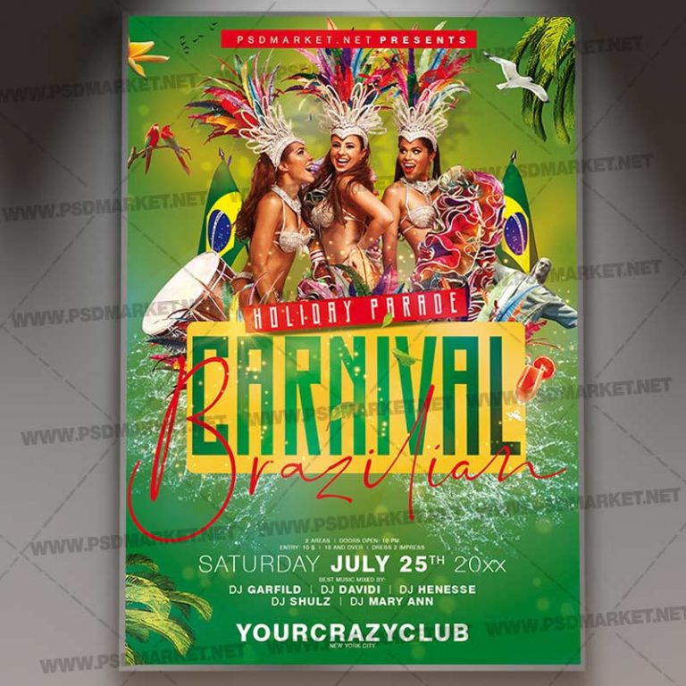 Download Rio Carnival Flyer - PSD Template | PSDmarket