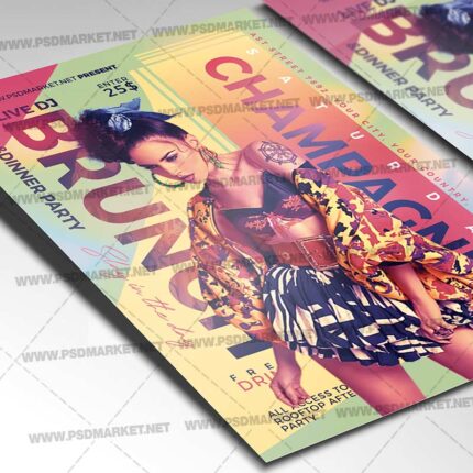 Download Champagne Brunch Flyer - PSD Template-2