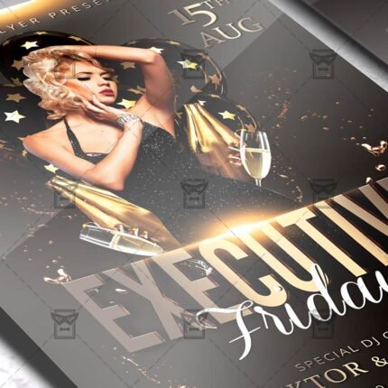 Download Executive Fridays PSD Flyer Template Now