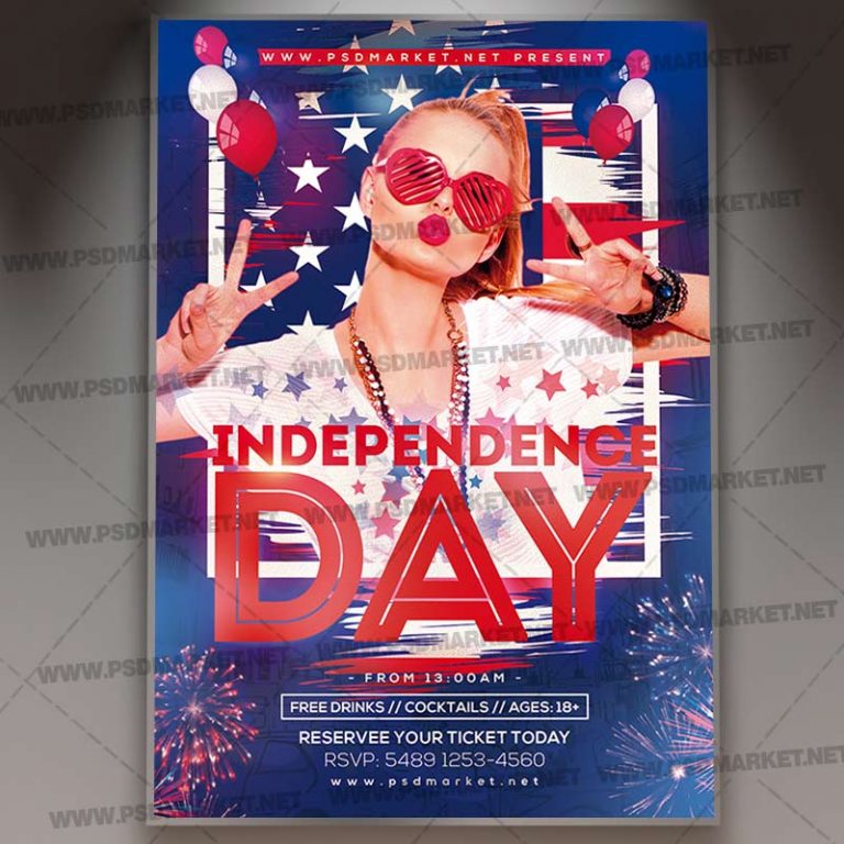 Download Flag Day Party Flyer - PSD Template | PSDmarket