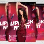 Download Lipstick Night Party PSD Flyer Template Now