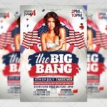 Download The Big Bang Party PSD Flyer Template Now