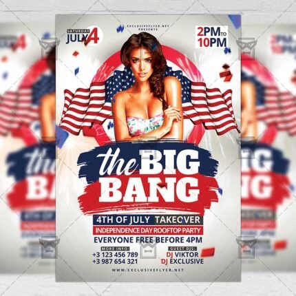Download The Big Bang Party PSD Flyer Template Now