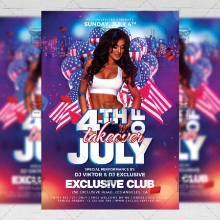 Download 4th of July Takeover PSD Flyer Template Now
