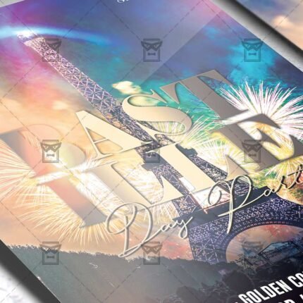 Download Bastille Day Party PSD Flyer Template Now