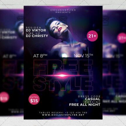 Download FreeStyle Affair PSD Flyer Template Now