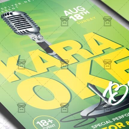 Download Karaoke Bash PSD Flyer Template Now