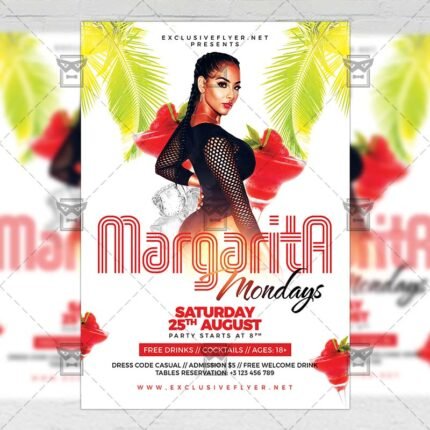 Download Margarita Mondays PSD Flyer Template Now