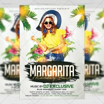 Download Margarita Mondays Bash PSD Flyer Template Now