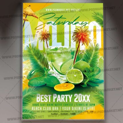 Download Mojito Saturday Flyer - PSD Template