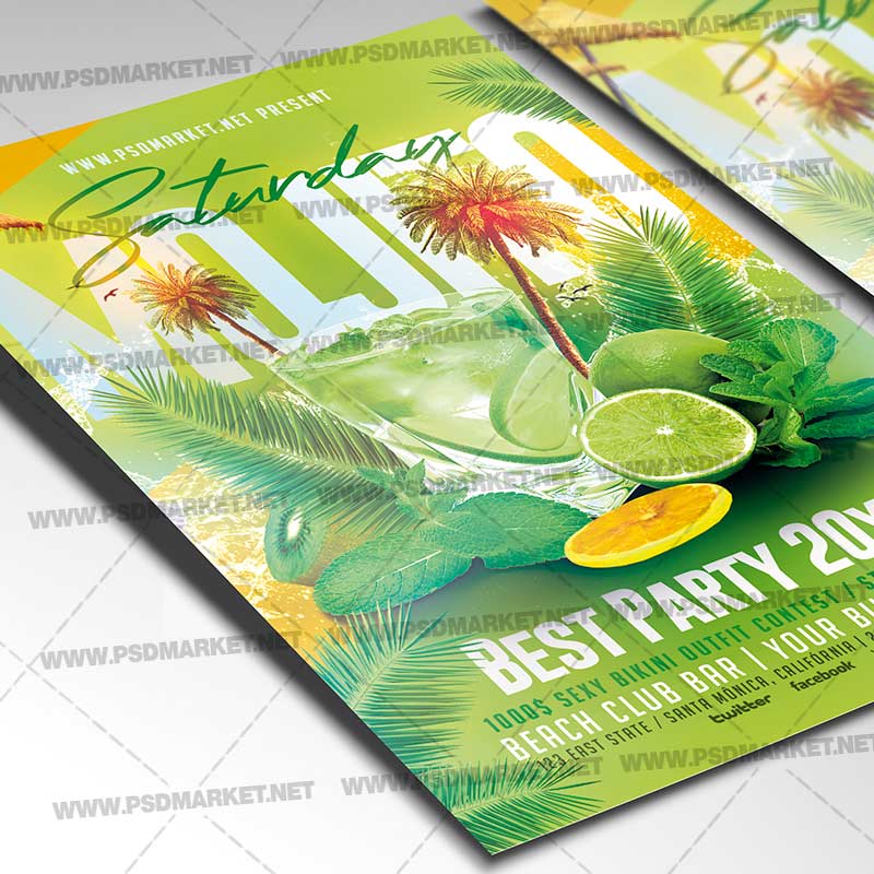 mojito_saturday_flyer_psd_psdmarket_2.jpg Download Mojito Saturday Flyer - PSD Template-2
