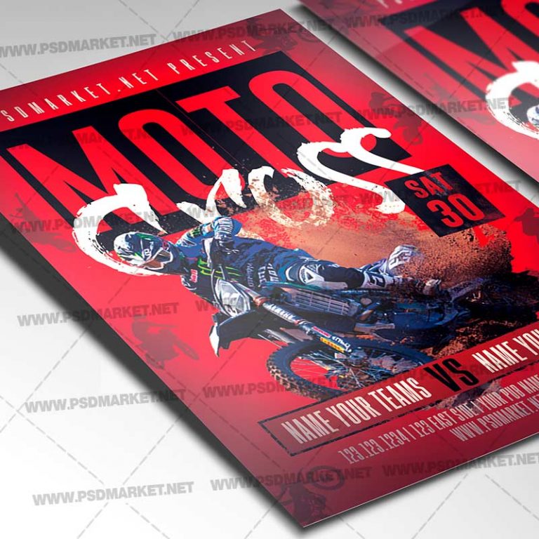 Moto Cross - Premium Flyer PSD Template | PSDmarket