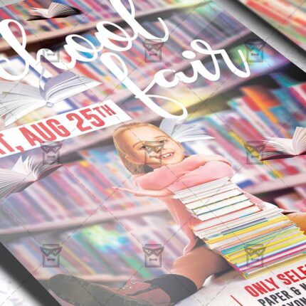 Download School Fair PSD Flyer Template Now