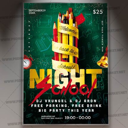 Download School Night Flyer - PSD Template