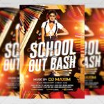 Download School Out Bash PSD Flyer Template Now