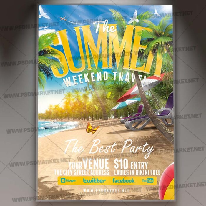 Download Beach Party Flyer - PSD Template | PSDmarket