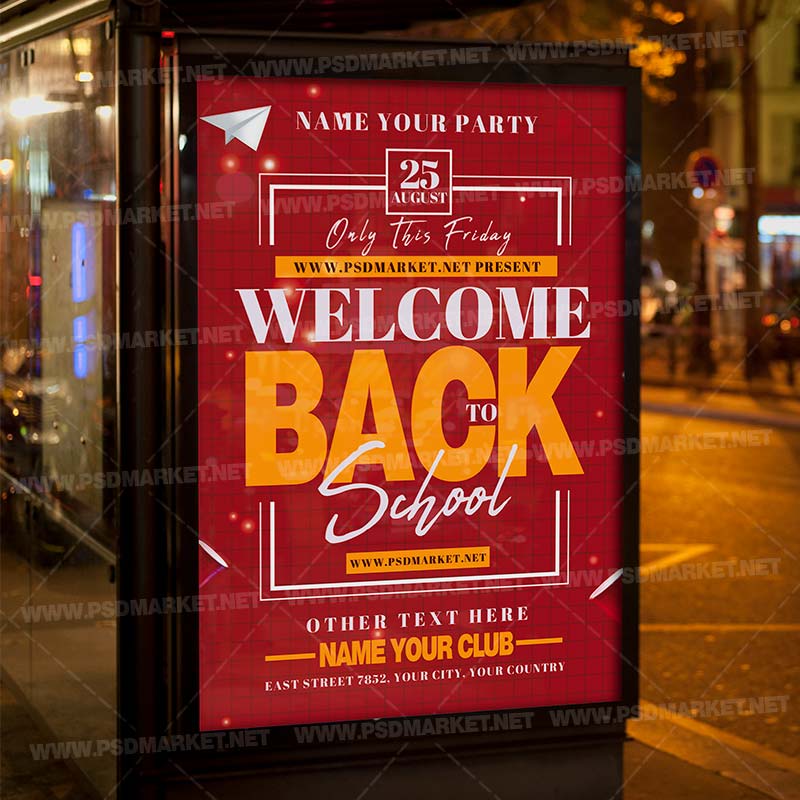 Download Welcome Back To School Event Flyer - PSD Template-3