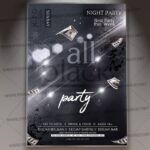 Download All Club Black Party Flyer - PSD Template