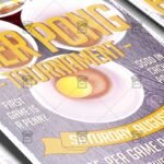 Download Beer Pong Tournament PSD Flyer Template Now