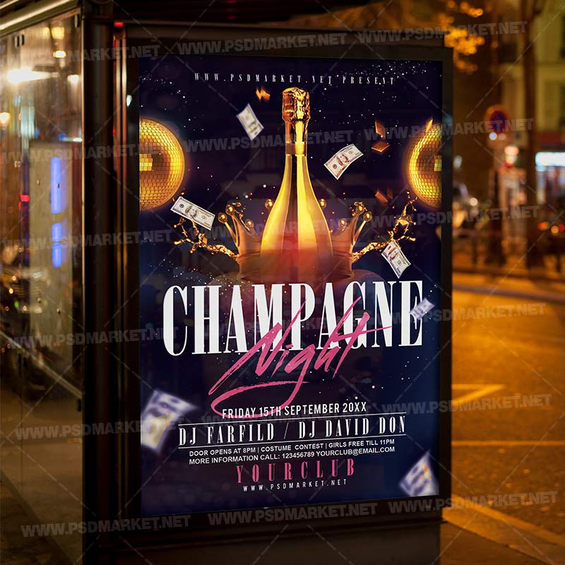 champagne_night_flyer_psd_psdmarket_3.jpg Download Champagne Night Flyer - PSD Template-3