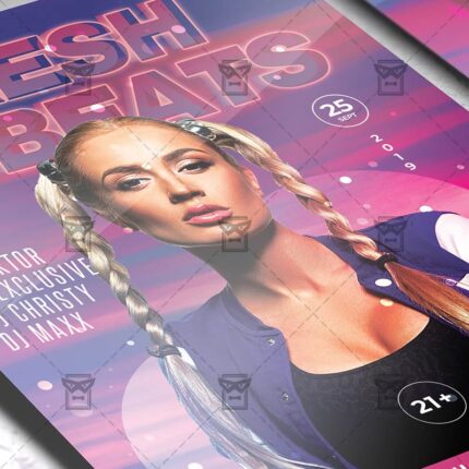 Download Fresh Beats PSD Flyer Template Now